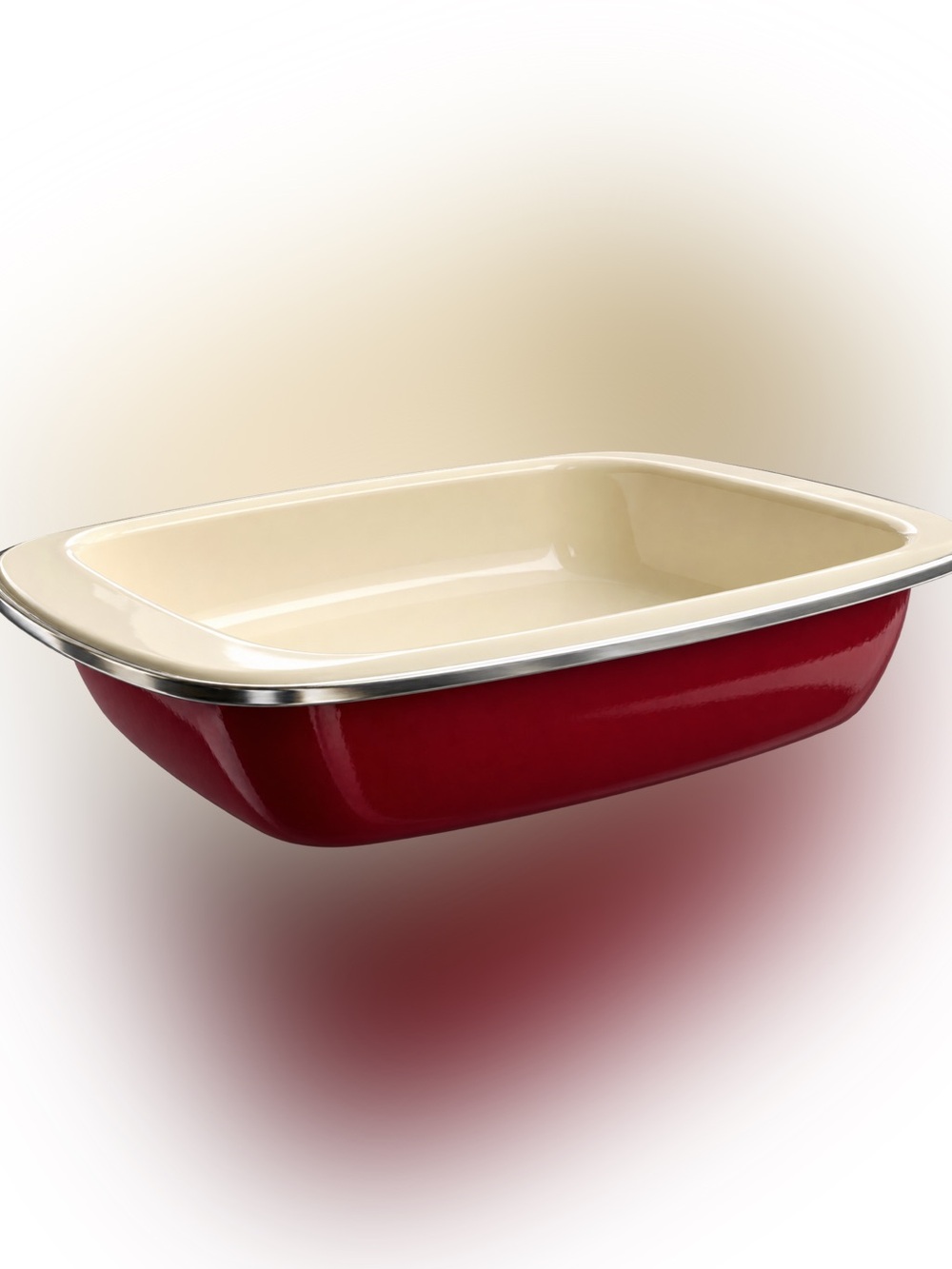 Paula Deen Red Speckled Enamel Baking Pan 14x10
